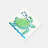 Blauwe en groene Zee Servet (Hoek)