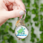 Blauwe en groene Zee Sleutelhanger (Hand)