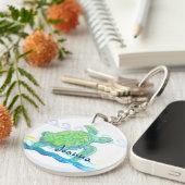 Blauwe en groene Zee Sleutelhanger (Voorkant Rechts)