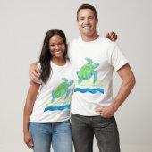Blauwe en groene Zee T-shirt (Unisex)