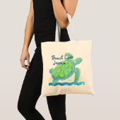 Blauwe en groene Zee Tote Bag (Voorkant (product))
