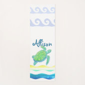 Blauwe en groene Zee Yogamat (Voorkant)