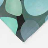 Blauwe en groene zeeen fleece deken (Hoek)