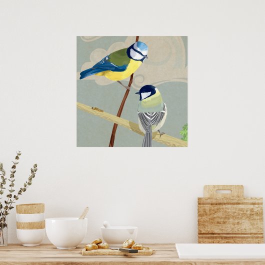 Blauwe en grote tiet poster (Keuken)