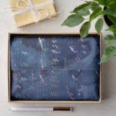 Blauwe en iriserende glitter zeemeermin letters tissuepapier (Geschenk)
