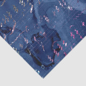 Blauwe en ironische Glitter Mermaid Letters Tissuepapier (Detail)