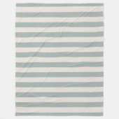 Blauwe en ivoren strepen | Moderne boerderij groot Fleece Deken (Voorkant)