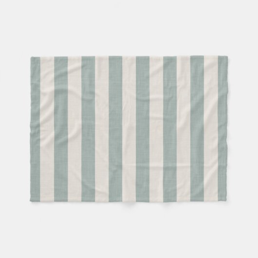 Blauwe en ivoren strepen | Moderne bosbouw Fleece Deken (Voorkant (Horizontaal))