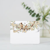 Blauwe en ivoren  Tortelduifjes RSVP (Staand voorkant)