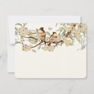 Blauwe en ivoren  Tortelduifjes RSVP