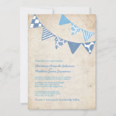 Blauwe en ivoren vlaaiende koningen kaart (Voorkant)