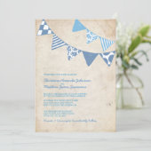 Blauwe en ivoren vlaaiende koningen kaart (Staand voorkant)