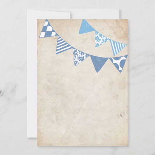 Blauwe en ivoren vlaaiende koningen kaart (Achterkant)