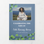 Blauwe en Ivy foto begrafenis Drieluik Programma (Cover)