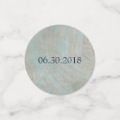 Blauwe en koperblaasjes Vrijgezellenfeest Confetti (Kleine voorkant)