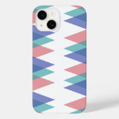 Blauwe en koraaldriehoeken Case-Mate iPhone case (Achterkant)