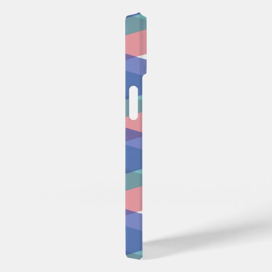 Blauwe en koraaldriehoeken Case-Mate iPhone case (Achterkant / Rechts)