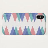 Blauwe en koraaldriehoeken Case-Mate iPhone case (Achterkant (horizontaal))