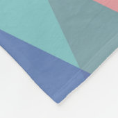 Blauwe en koraaldriehoeken fleece deken (Hoek)