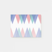 Blauwe en koraaldriehoeken post-it® notes (Voorkant)