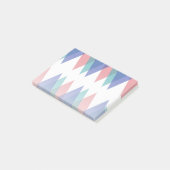 Blauwe en koraaldriehoeken post-it® notes (Schuin)