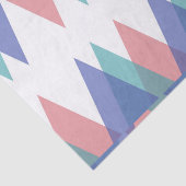 Blauwe en koraaldriehoeken tissuepapier (Detail)