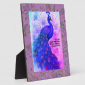 Blauwe en Lavendel Peacock Fotoplaat (Zijkant)