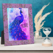 Blauwe en Lavendel Peacock Fotoplaat (Zijkant)