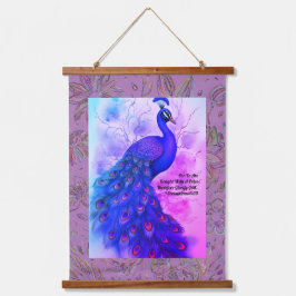 Blauwe en Lavendel Peacock Hangend Wandkleed