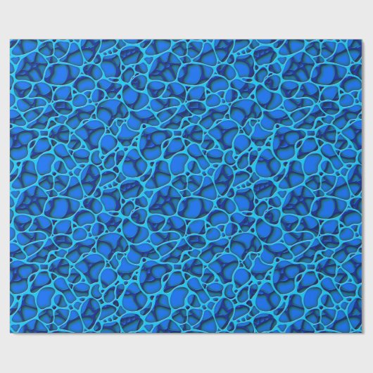 Blauwe en lichtblauwe abstracte patronen. cadeaupapier (Vlak)