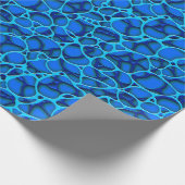 Blauwe en lichtblauwe abstracte patronen. cadeaupapier (Hoek)