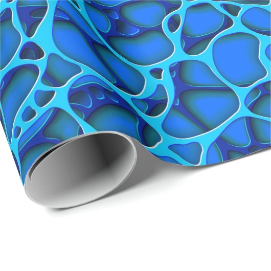 Blauwe en lichtblauwe abstracte patronen. cadeaupapier (Rol Hoek)