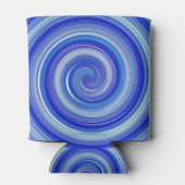 Blauwe en lichtblauwe spiraal blikjeskoeler (Achterkant)