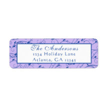 Blauwe en Lila Floral Wedding