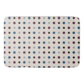Blauwe en magenta Stippen Badmat (Voorkant)