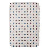 Blauwe en magenta Stippen Badmat (Voorkant Verticaal)