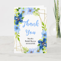 Blauwe en marine bloemen met blad bruiloftsdouche