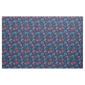 Blauwe en mauve bloemen stof (Fat Quarter)