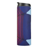 Blauwe en multicolleurige paraplu thermosbeker (Geroteerd rechts)