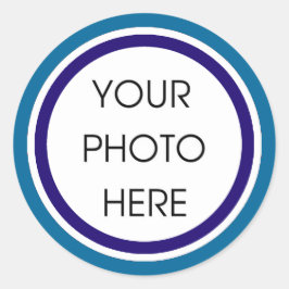 Blauwe en Navy Sjabloon Stickers