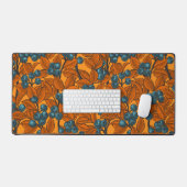 Blauwe en oranje bosbessen bureaumat (Keyboard & Muis)