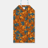 Blauwe en oranje bosbessen cadeaulabel (Voorkant)