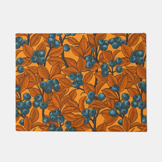 Blauwe en oranje bosbessen deurmat (Voorkant)