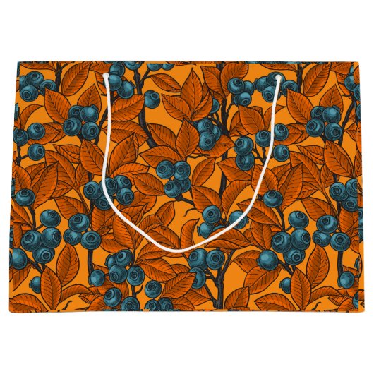 Blauwe en oranje bosbessen groot cadeauzakje (Voorkant)