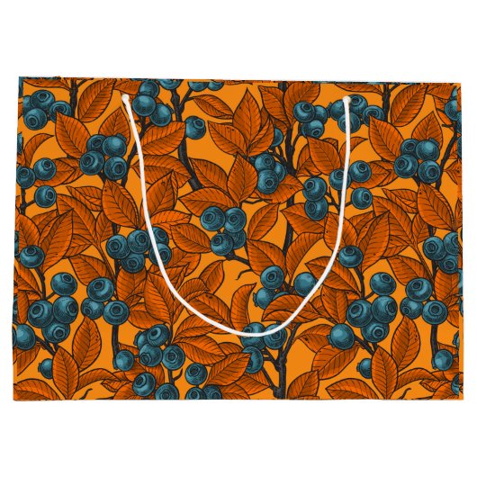 Blauwe en oranje bosbessen groot cadeauzakje (Achterkant)
