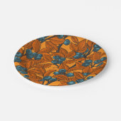 Blauwe en oranje bosbessen papieren bordje (Gekanteld)