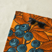 Blauwe en oranje bosbessen strandlaken (In situ)