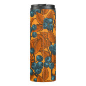 Blauwe en oranje bosbessen thermosbeker (Achterkant)