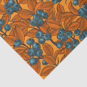 Blauwe en oranje bosbessen tissuepapier (Detail)