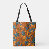 Blauwe en oranje bosbessen tote bag (Achterkant)